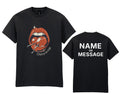 Retro Cherry Lips T-Shirt – Pop Art Graphic – Personalised Name or Message Tee