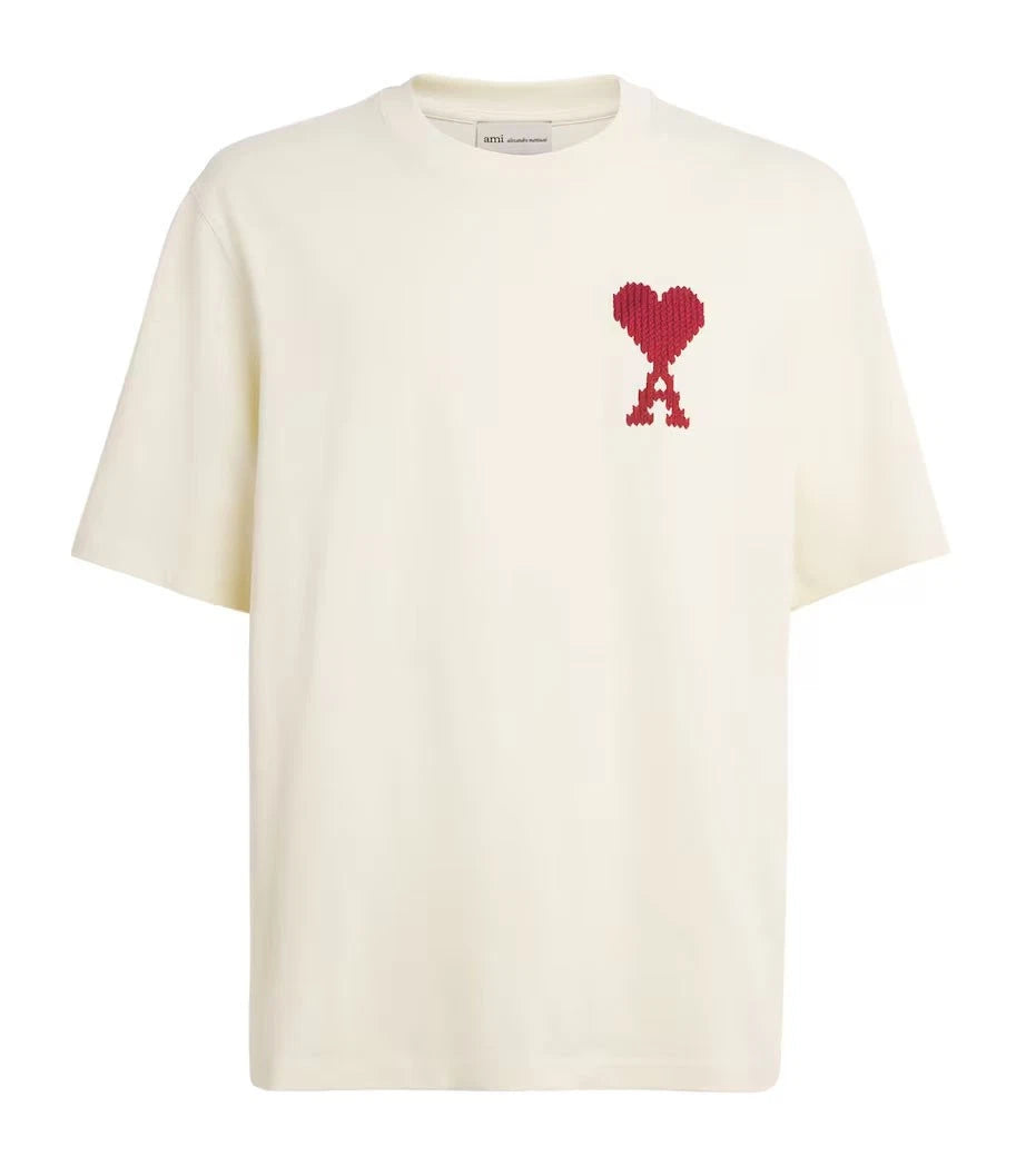 Ami De Coeur UTS362.726 White Cream Zig Zag T-Shirt RRP £170