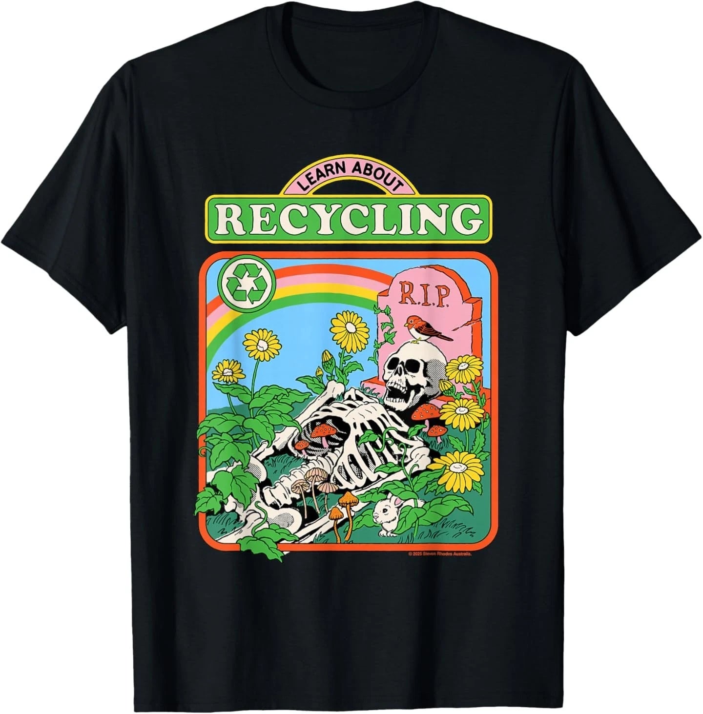 Learn About Recycling Sarcastic Retro Funny Adult Humor T-Shirt