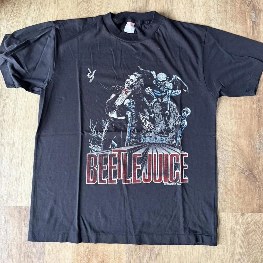 80s Vintage Black Beetlejuice graphic tee