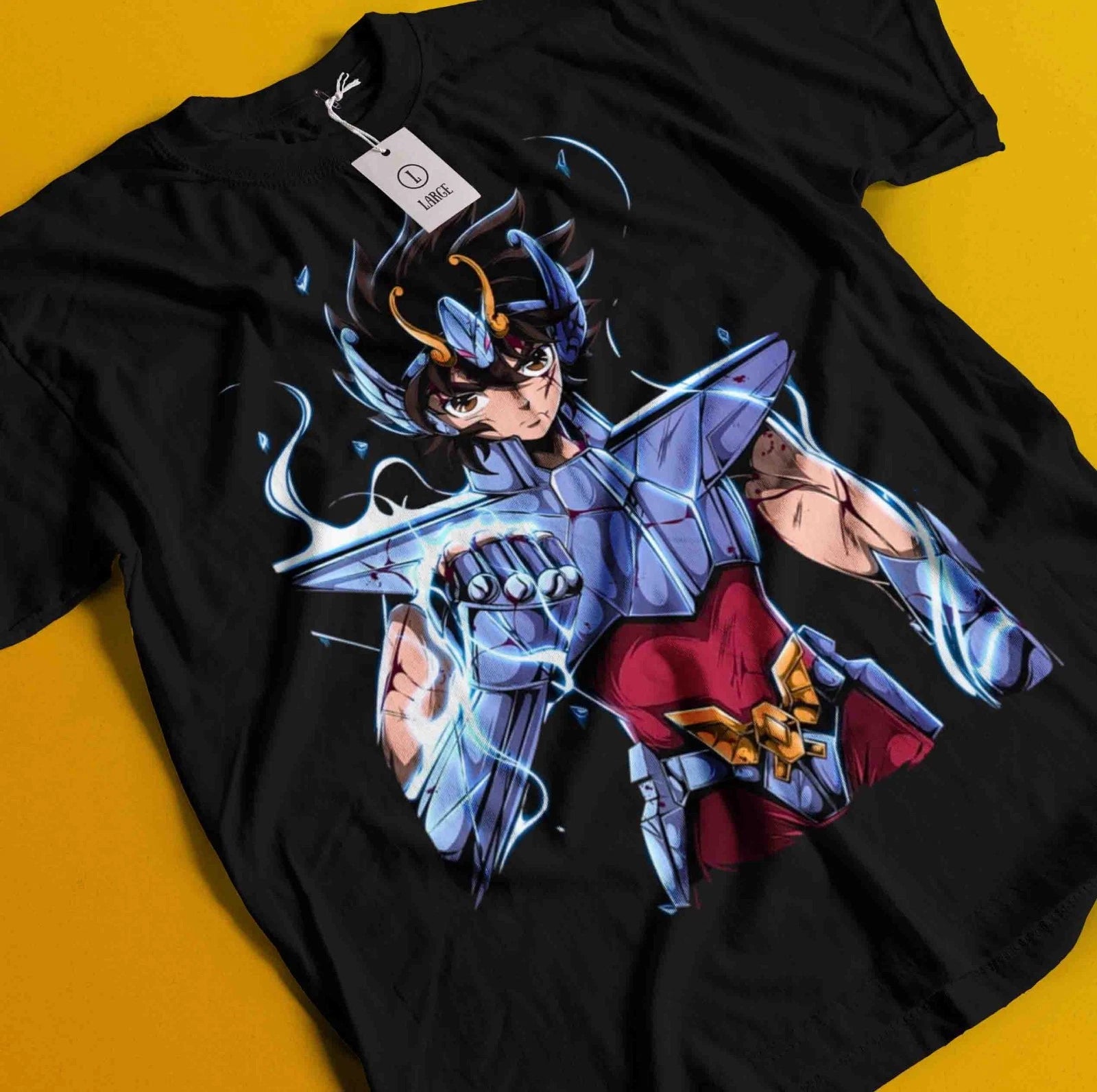 Saint Seiya T-Shirt knights Of the Zodiac Hyoga Ikki Shun Anime Manga Tee Unisex