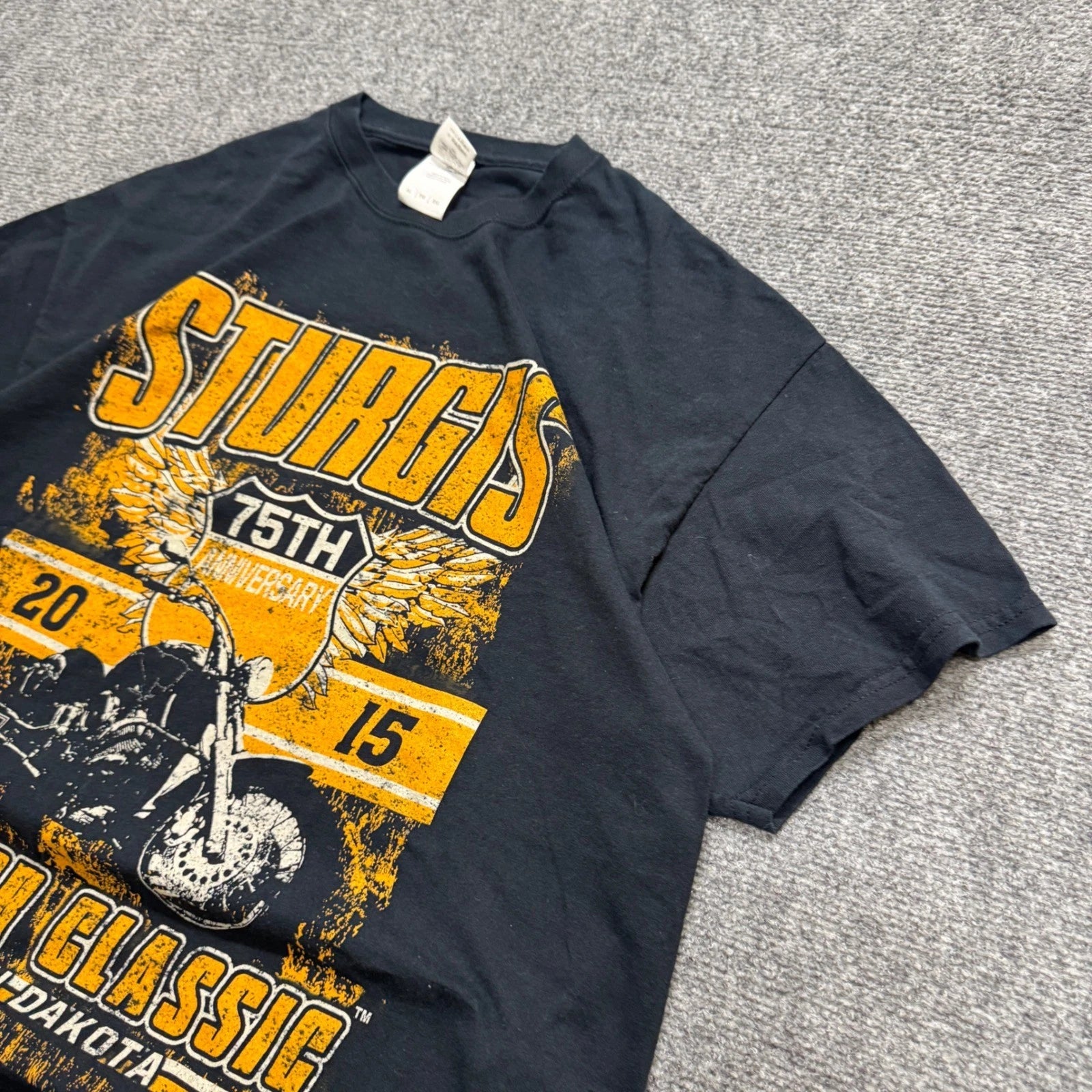 VTG Sturgis T-shirt Men's XL Black Y2K Classic Motor South Dakota Grunge