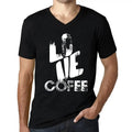 Men's Graphic T-Shirt V Neck Love Coffe Eco-Friendly Limited Edition