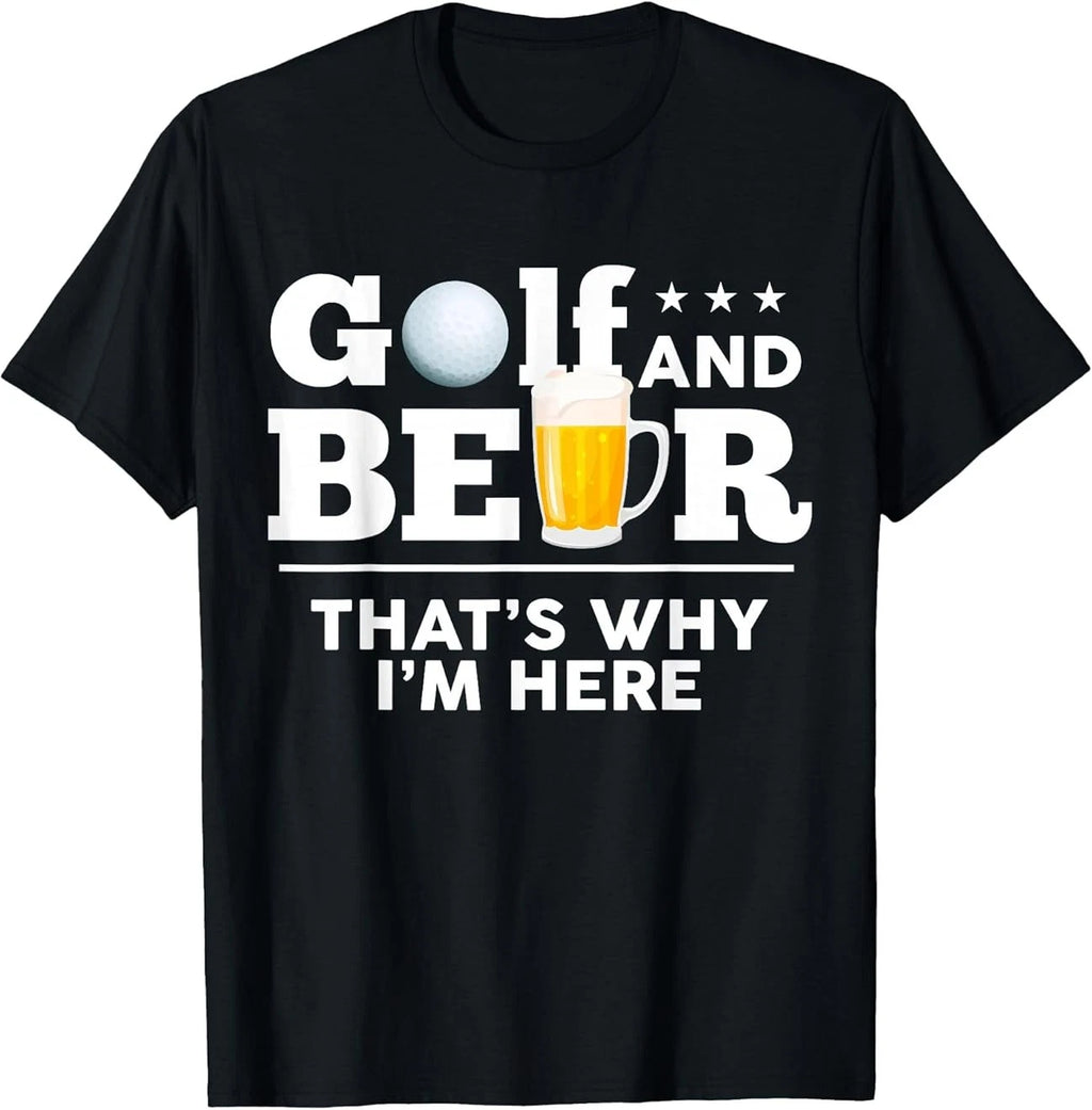 Golf and Beer Joke Dad Funny Fathers Day Drinking Birthday T-Shirt Gift