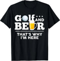 Golf and Beer Joke Dad Funny Fathers Day Drinking Birthday T-Shirt Gift