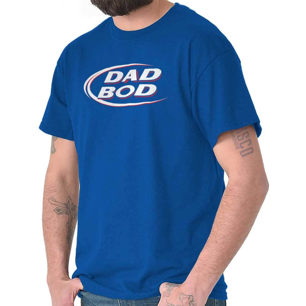Funny Father's Day Humor Dad Bod Beer Joke Womens or Mens Crewneck T Shirt Tee