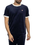 Fila Men's Basilio Velour T-Shirt, Blue