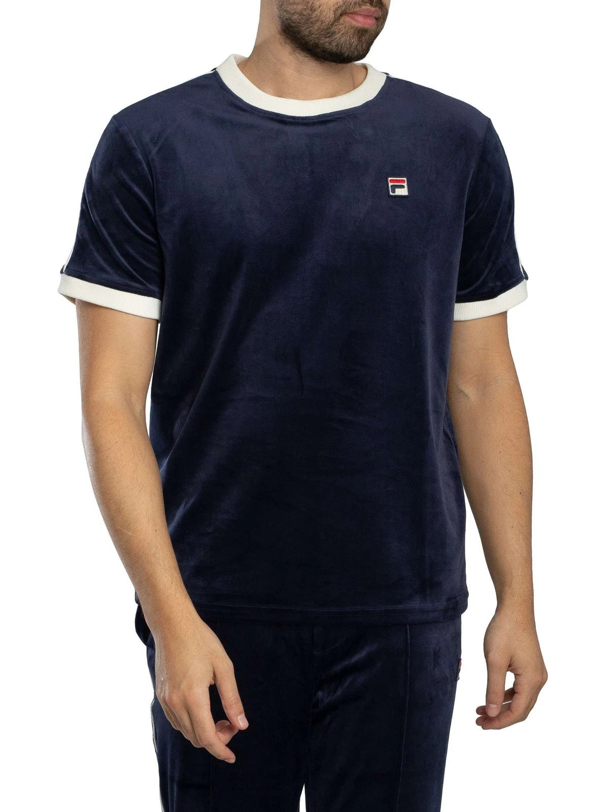 Fila Men's Basilio Velour T-Shirt, Blue