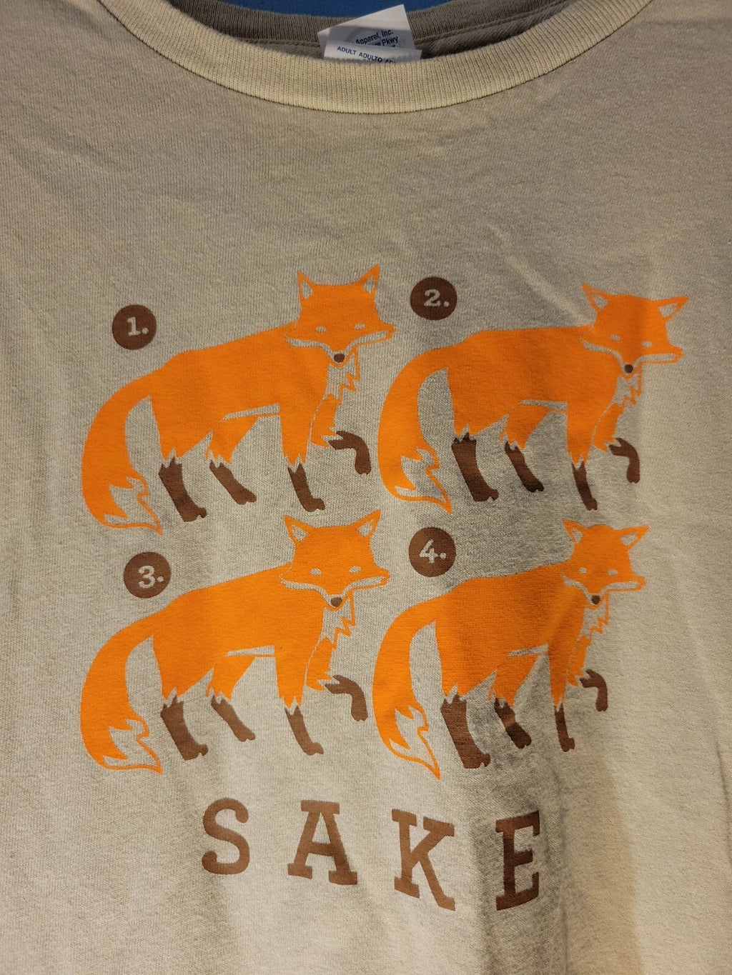 Delta Mens Funny Dad Joke Shirt 'For Fox Sake' Size XL