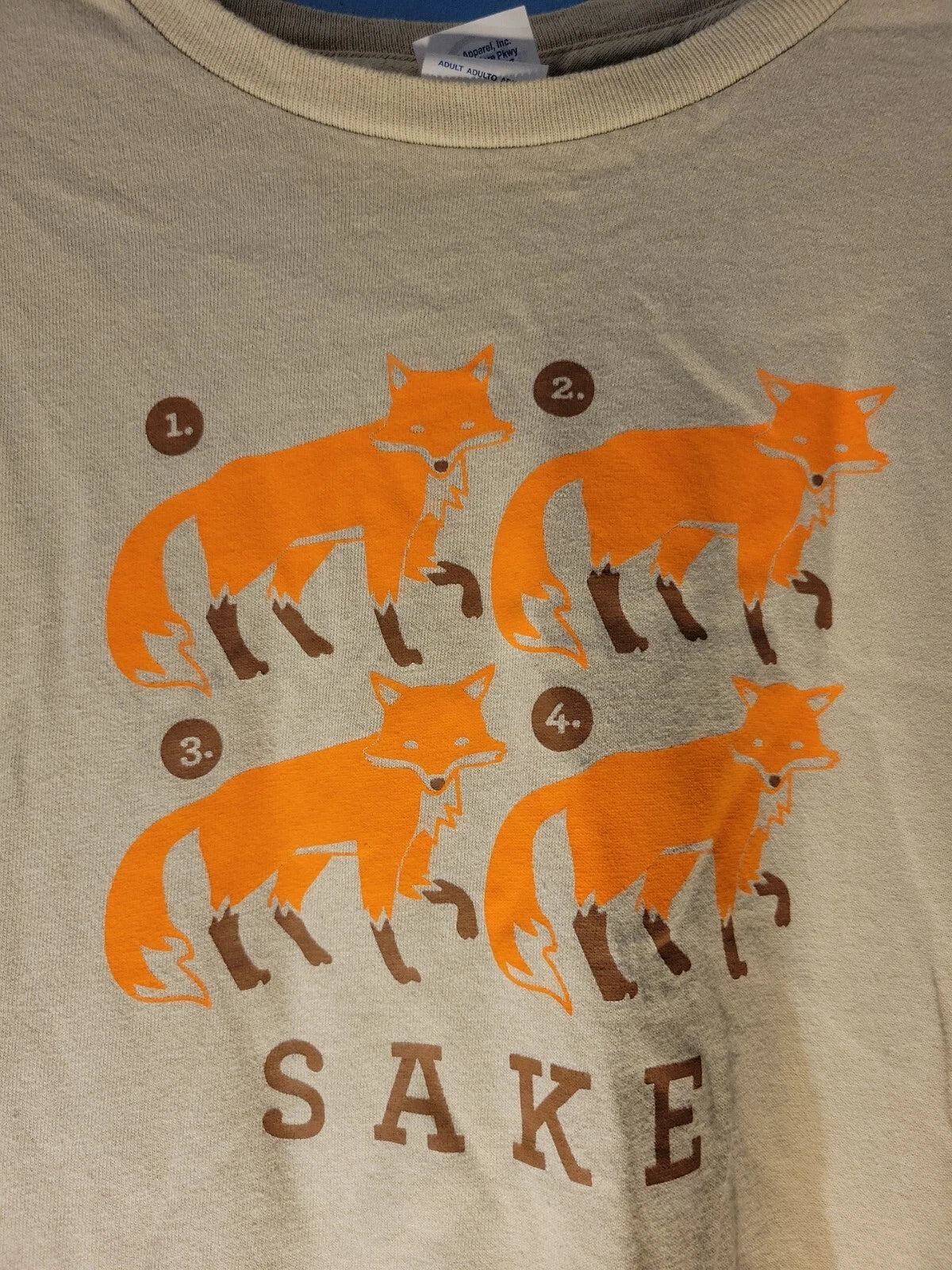 Delta Mens Funny Dad Joke Shirt 'For Fox Sake' Size XL
