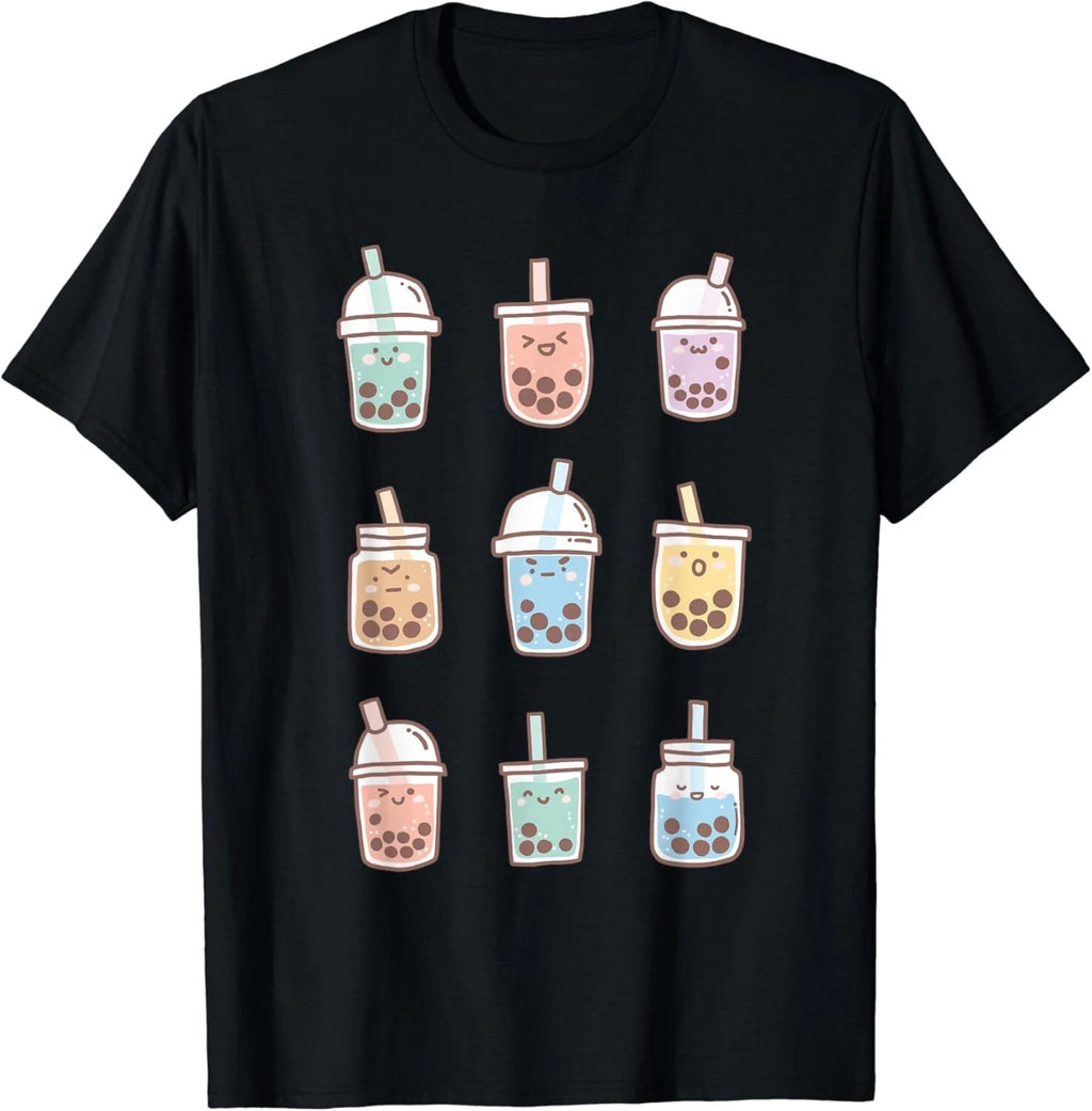 Cute Kawaii Boba Anime Bubble Tea Pastel Gift Unisex T-Shirt
