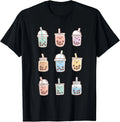 Cute Kawaii Boba Anime Bubble Tea Pastel Gift Unisex T-Shirt