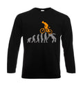 Motorcycle Pit-bike Biker Evolution Funny Men's Long Sleeve Tshirt Top Tee