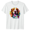 Colorful Happy Dog Face T-Shirt Pet Portrait Dog Lover Gift For Him And