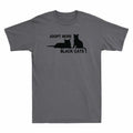 Adopt More Black Cats Funny Cat Kitten Lovers Gift Novelty Men's Cotton T-Shirt