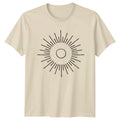 Minimalist Celestial Sunburst Abstract Graphic T-Shirt Boho Celestial Birthday