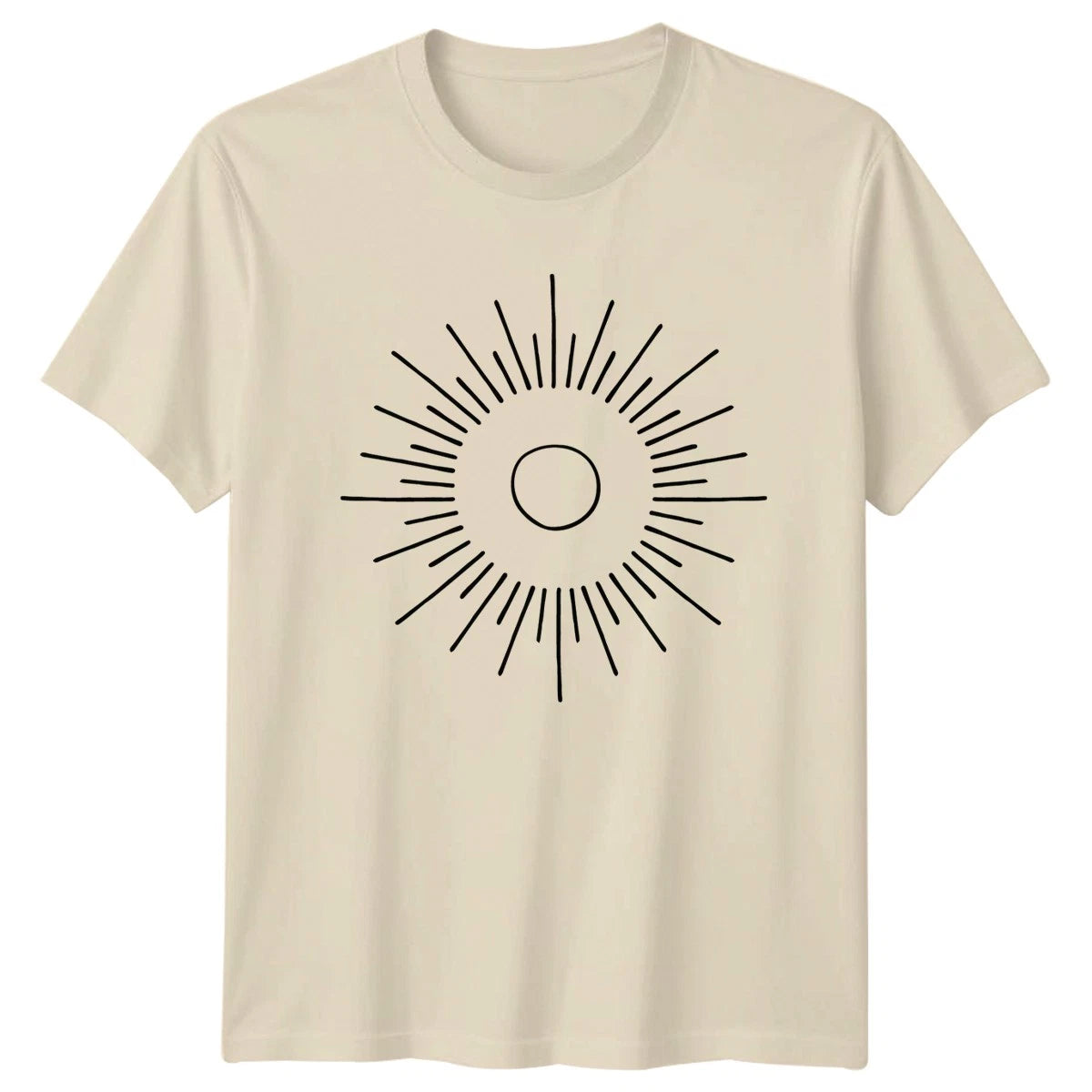Minimalist Celestial Sunburst Abstract Graphic T-Shirt Boho Celestial Birthday