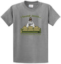 I FOUND JESUS - COUCH Cotton Printed Tee Shirt Regular and Big and Tall Sizes