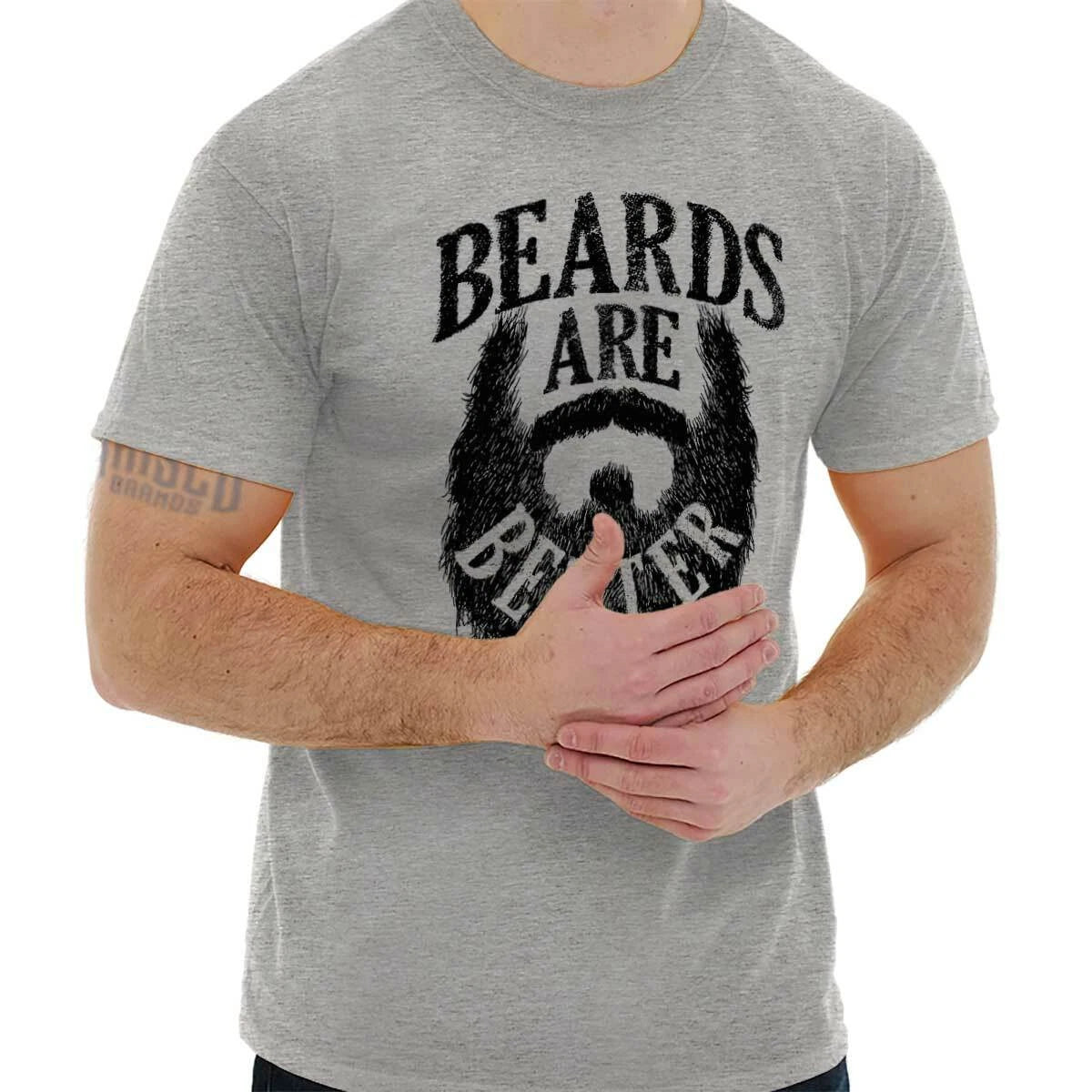 Funny Sarcastic Joke Beards Are Better Humor Mens Casual Crewneck T Shirts Tees