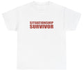 Situationship Survivor T Shirt Funny Mental Health Gen Z Y2K Silly Gag Gift Tee