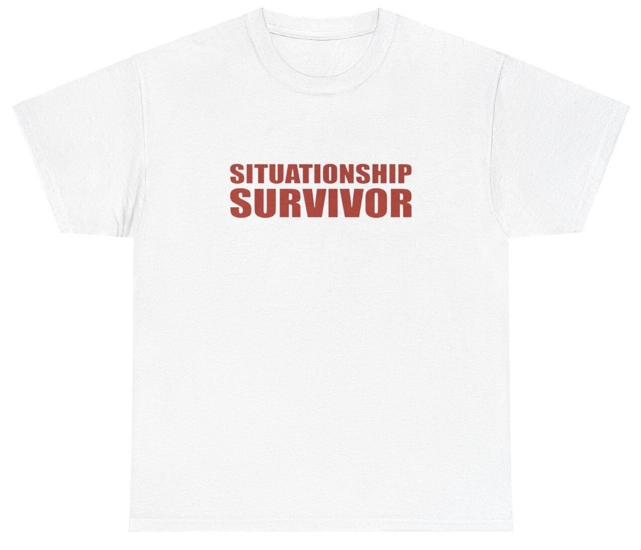 Situationship Survivor T Shirt Funny Mental Health Gen Z Y2K Silly Gag Gift Tee