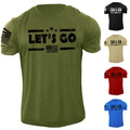 Lets Go USA American Flag Patriotic T-Shirt Distressed Military Style