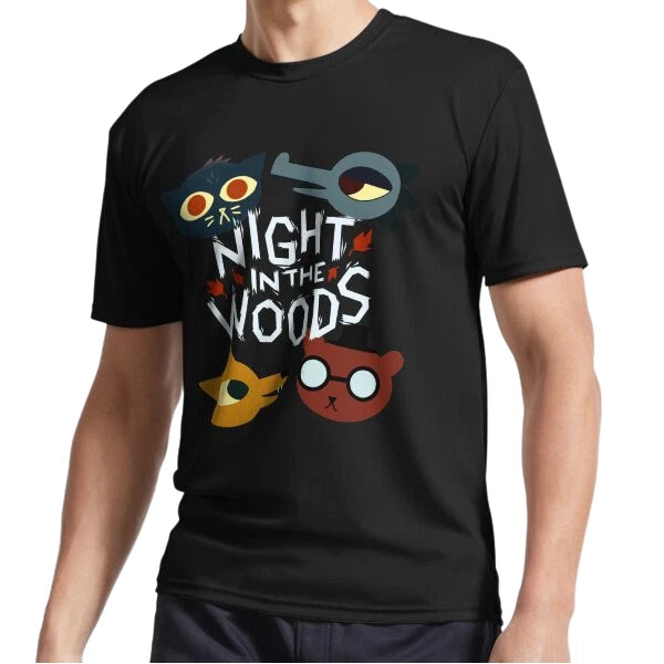 New Night in the Woods all characters Active Logo T-Shirt Funny Size S to 5XL