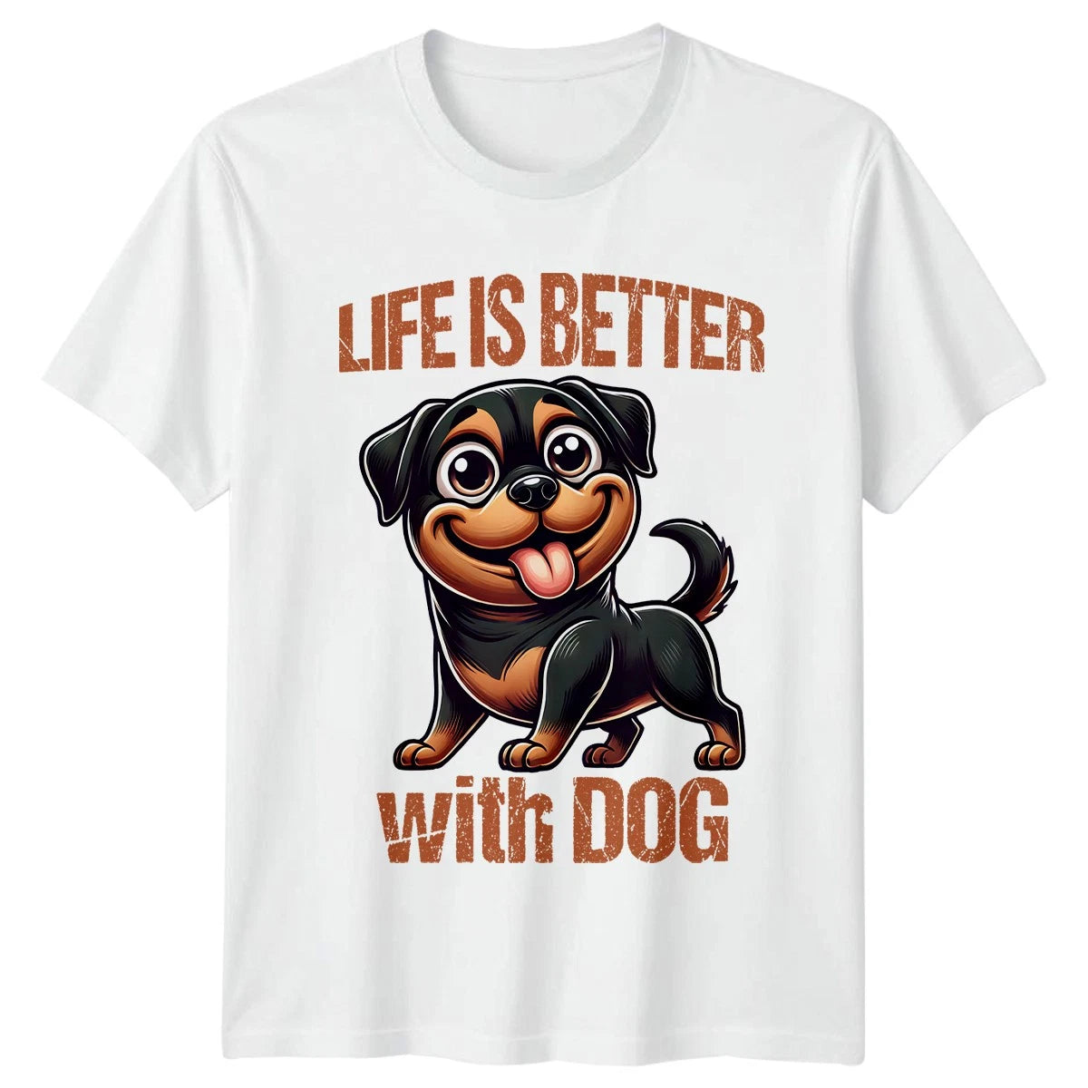 Life Is Better With Dog Unisex T-Shirt Rottweiler Birthday Gift