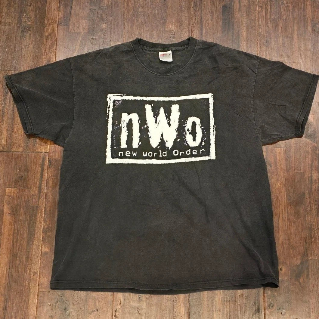 Vintage NWO Shirt Mens XL Black New World Order WWF WCW Wrestling Tee 2002 Y2K