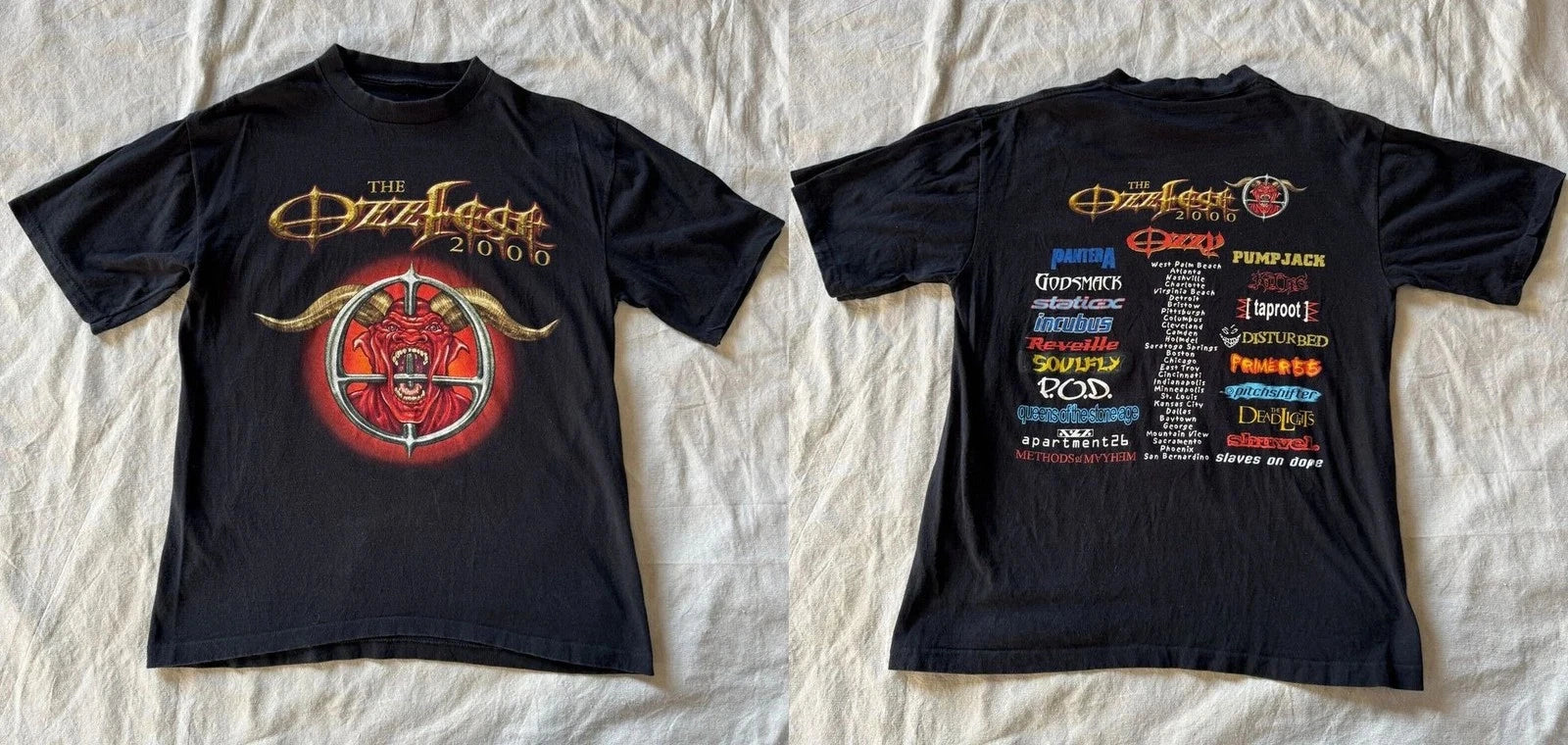 Y2K Metal Tour Graphic T-Shirt – Vintage Rock Look, Fan Favorite