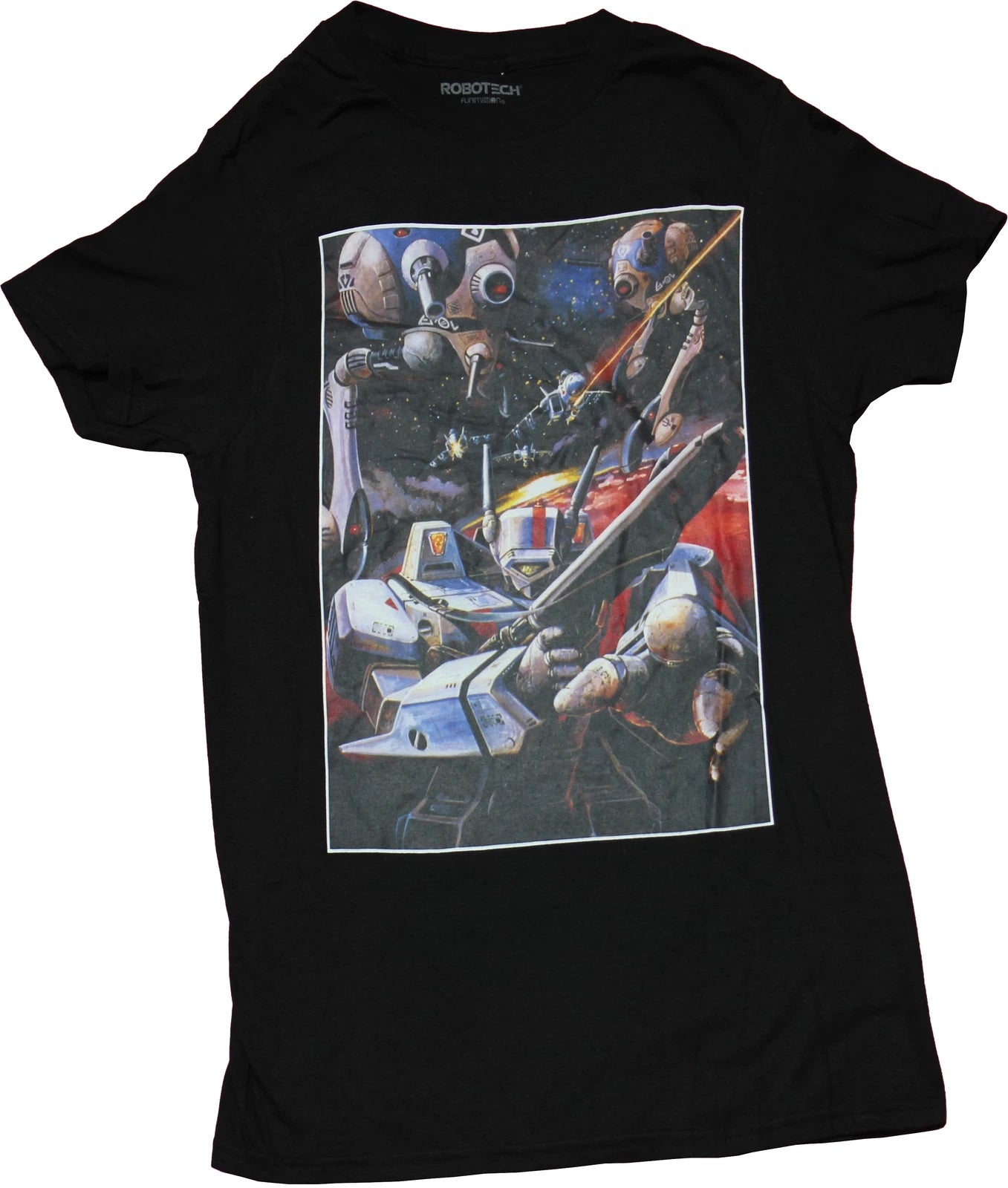 Robotech New Adult T-Shirt - Robo Mech Space Battle