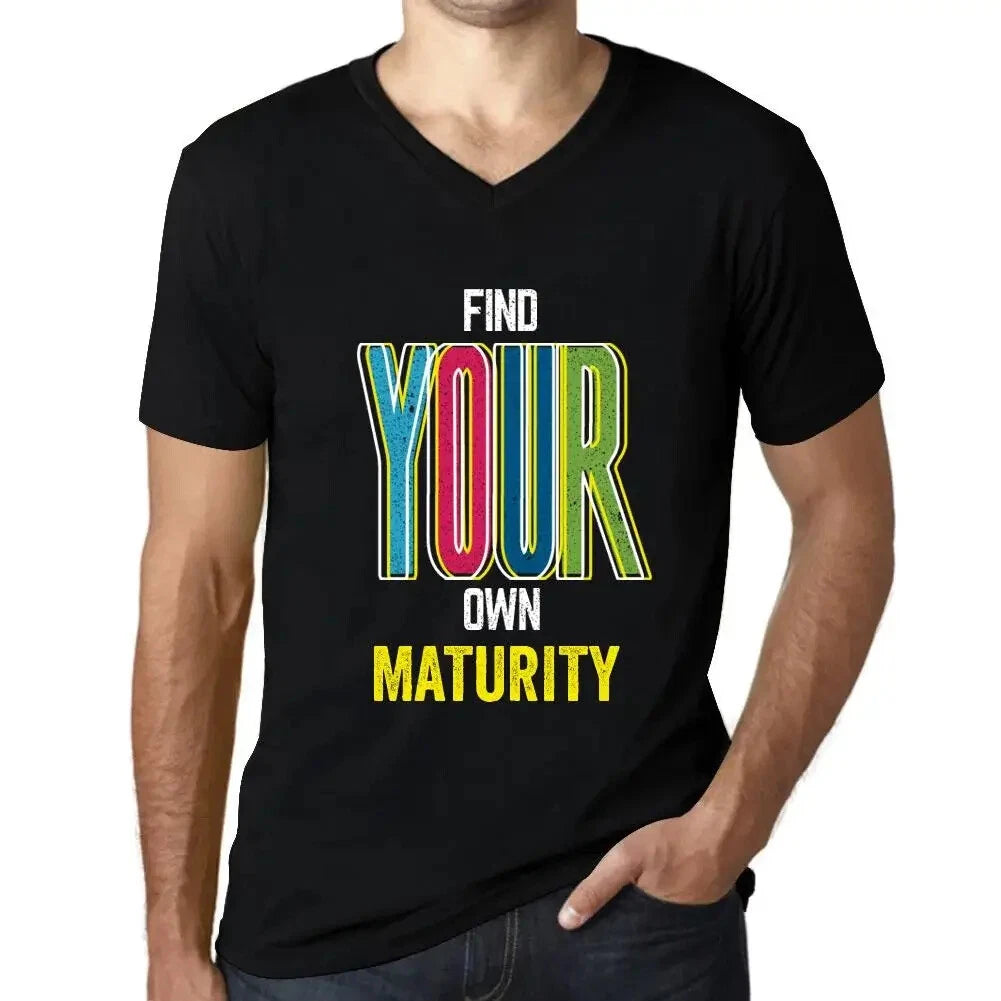 Men's Graphic T-Shirt V Neck Find Your Own Maturity Eco-Friendly Limited Edition