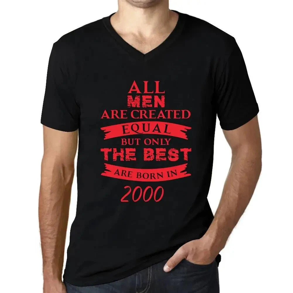 Men's Graphic T-Shirt V Neck All Men Are Created Equal but Only the Best Are