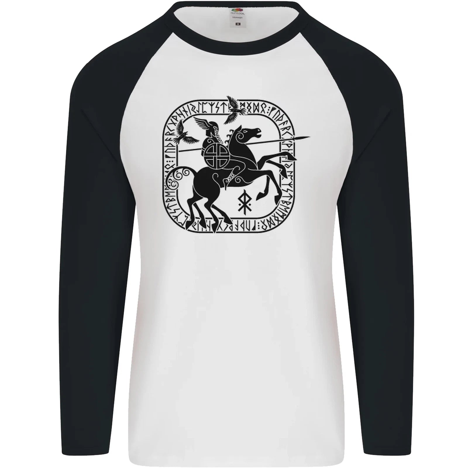 Odin Wotan Vikings Valhalla Norse Mythology Mens L/S Baseball T-Shirt
