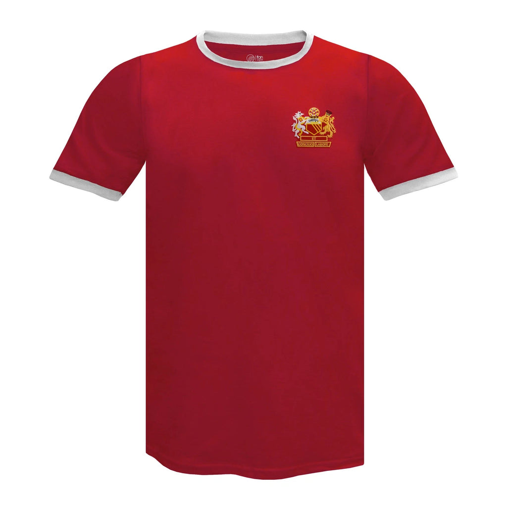 Fan Originals Manchester Crest T-Shirt Mens Wembley United Retro Colours