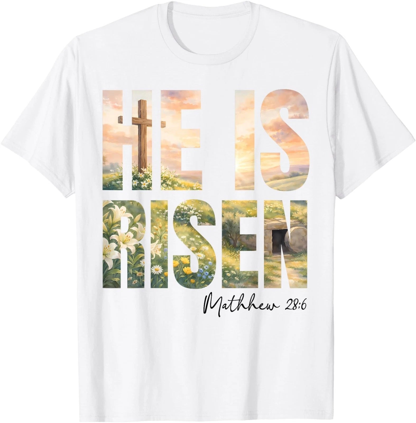 He is Risen Boho Easter Christian Jesus T-Shirt