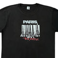 Vtg 90s Paris Tour Eiffel Tower Pop Art T-Shirt Sz L Black Faded France Euro