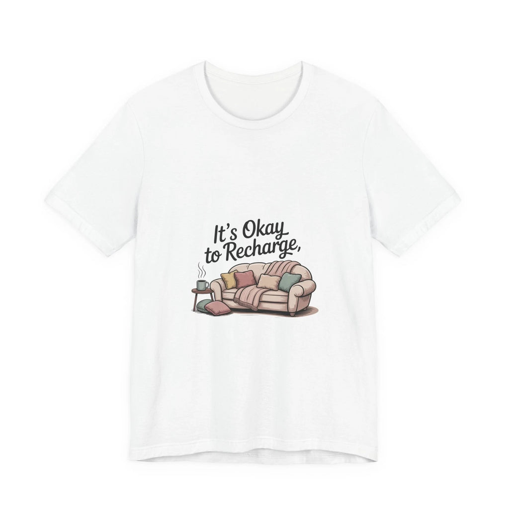 It's Okay to Recharge Tee | holiday burnout shirt, introvert battery tee