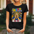 Ladies 70th Birthday T Shirt WTF OMG Pop Art Funny Party Gift Black