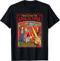 Steven Rhodes Here Comes The UFO Apocalypse Retro Dark Humor T-Shirt