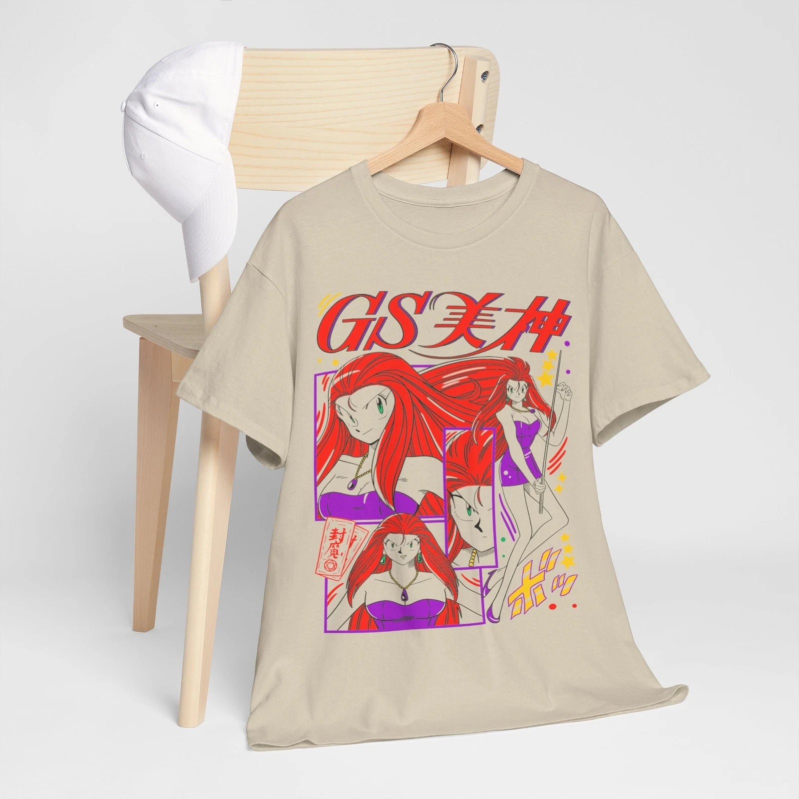 Ghost Sweeper Mikami T-shirt  90s Anime Kawaii Girl cartoon shirt anime clothes