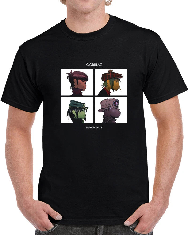 Demon Days Gorillaz 4 Cartoon Band Mate T Shirt