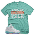 New SICK KICKS T Shirt for J1 5 Light Aqua White Crimson Pulse