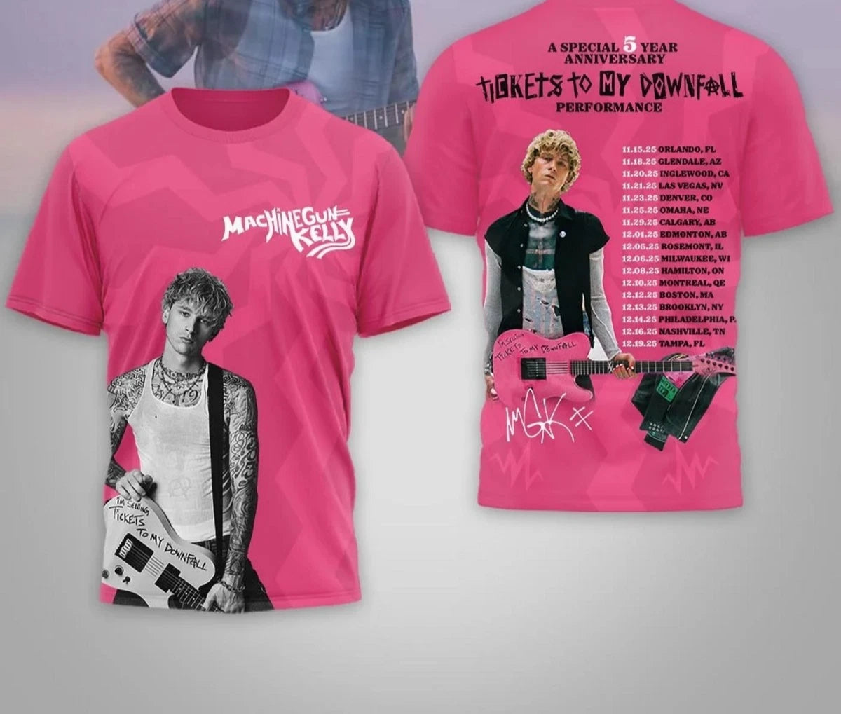 Machine Gun Kelly A Special 5 Year Anniversary Tickets To My Downfal AOP T-Shirt