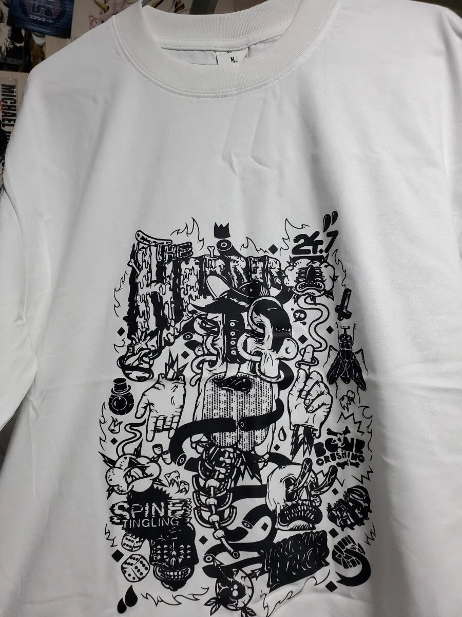 New Pop psychedelic and splatter art Imported T shirt Overseas import Size M (JP
