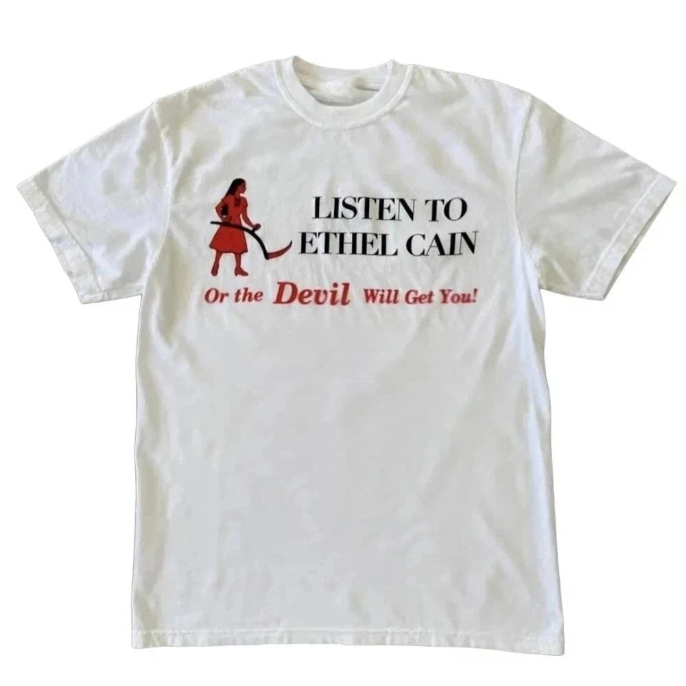 Listen to Ethel Cain or Devil Will Get You 2026 Merch reprint T-Shirt