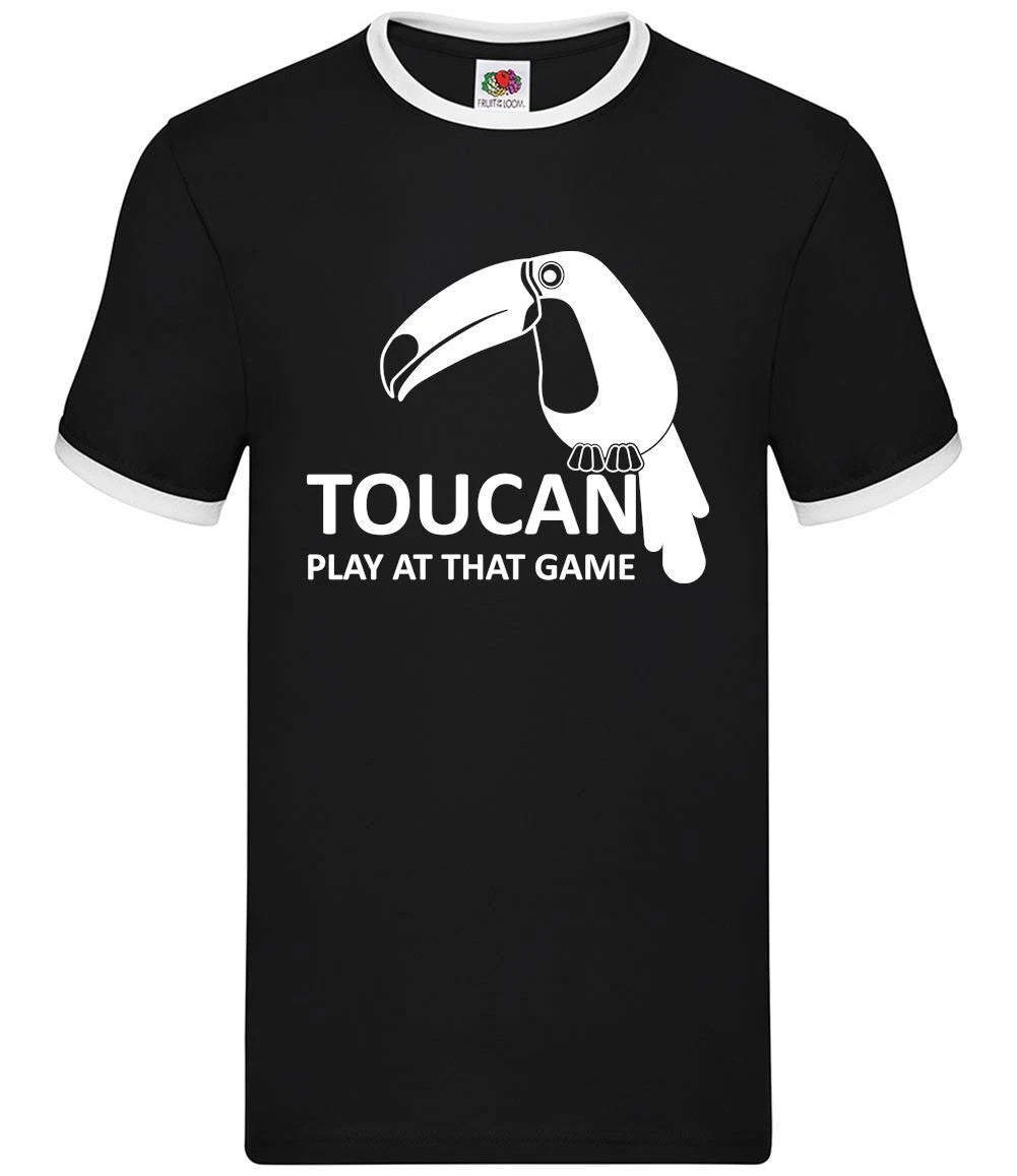 Toucan Play At That Game - Mens Ringer - Bird Two Can Funny Joke Gift