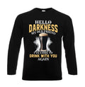 Hello Darkness My Old Friend Funny Guines Mens Longsleeve Party Gift Tee Top