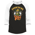 Corn to be Wild Raglan Baseball Funny Corn Sunglasses Dad Joke Shirt