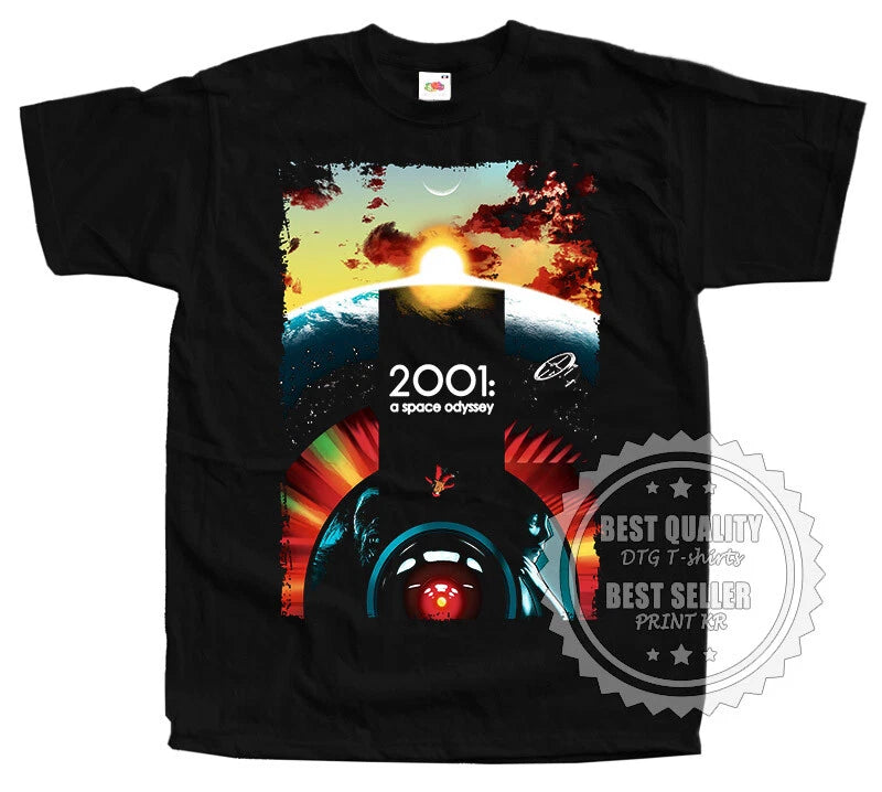 2001 A Space Odyssey T SHIRT v9 Movie Poster BLACK All Sizes S to 5XL
